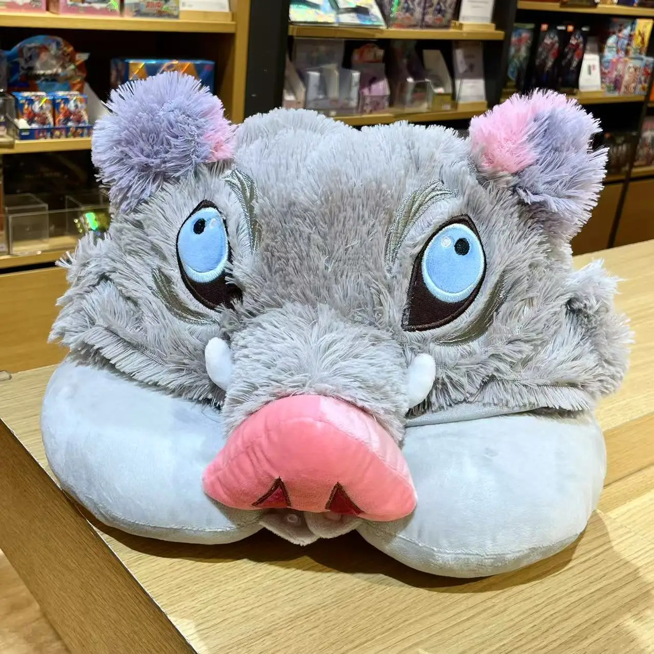 Cosplay Prop Wild Boar Head Plush Hat Demon Slayer Hashibira Inosuke Warm Headgear Japanese anime Stuffed Anime Cosplay Prop Wild Boar Head Plush Hat Demon Slayer Hashibira Inosuke Warm Headgear Japanese anime Stuffed Anime