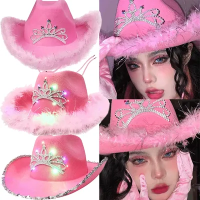 Costume Party Pink Cowgirl Hat Costume Party Pink Cowgirl Hat