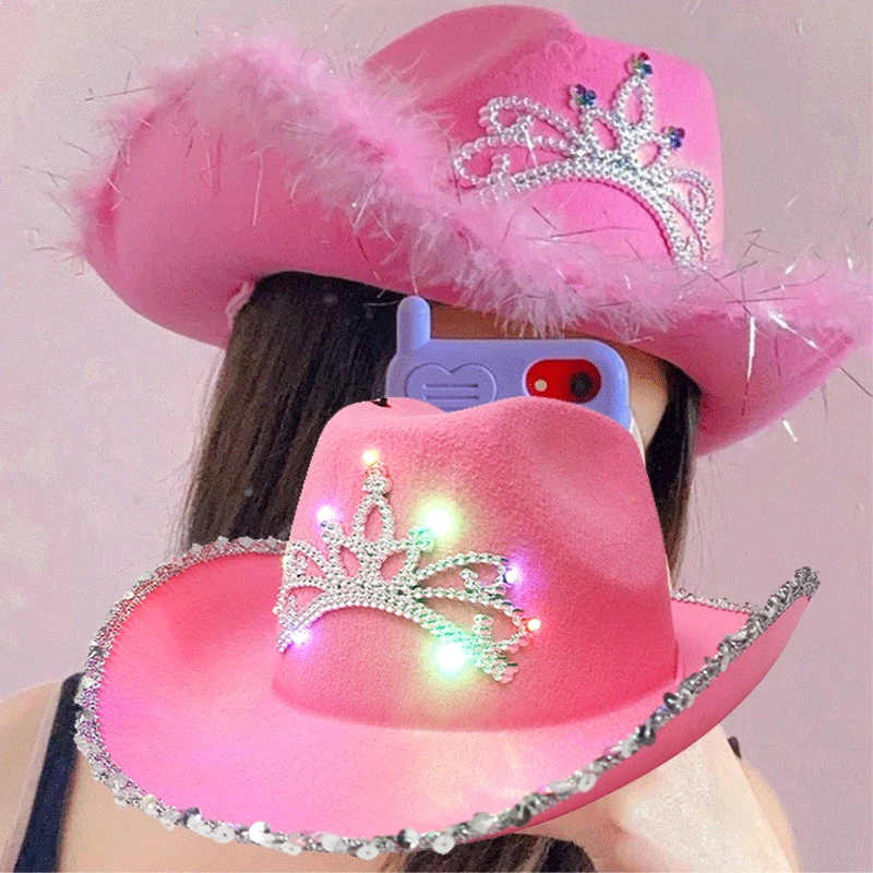 Costume Party Pink Cowgirl Hat Costume Party Pink Cowgirl Hat
