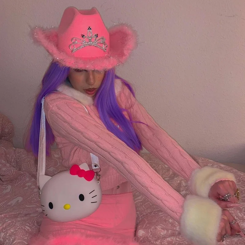 Costume Party Pink Cowgirl Hat Costume Party Pink Cowgirl Hat