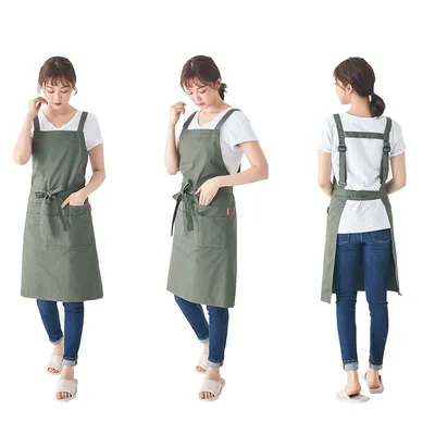 Cotton Apron with Pocket for Chores