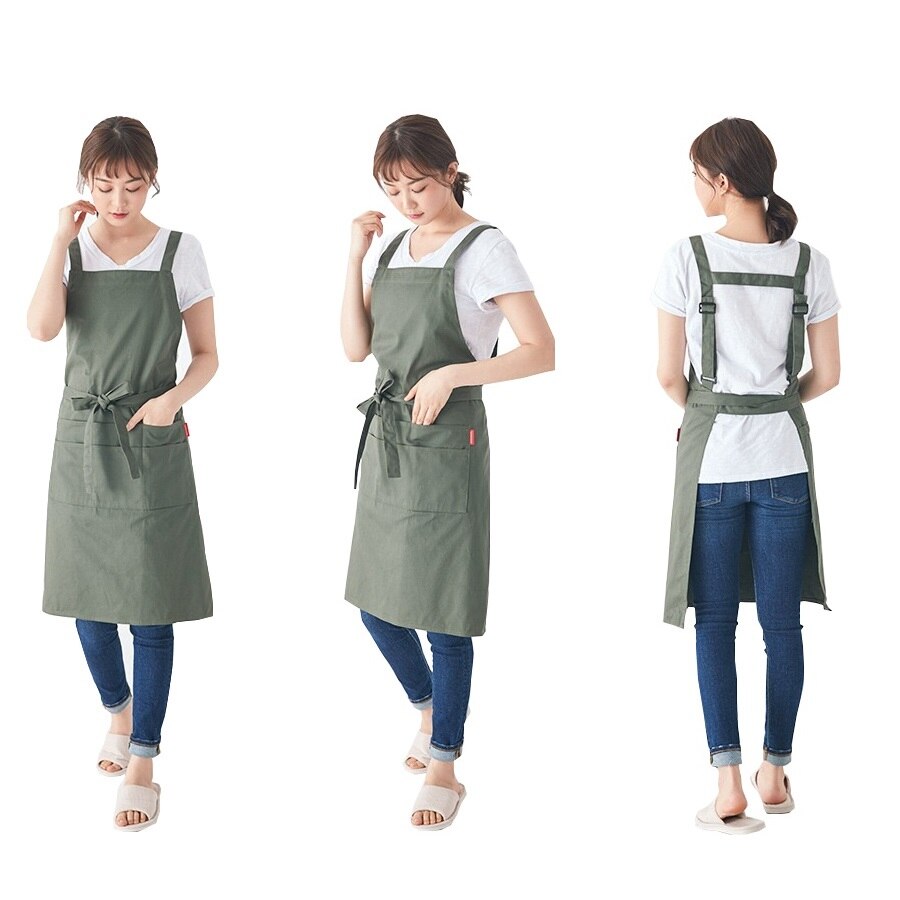 Cotton Apron with Pocket for Chores