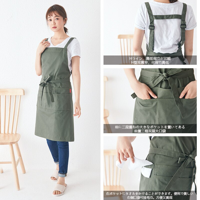 Cotton Apron with Pocket for Chores