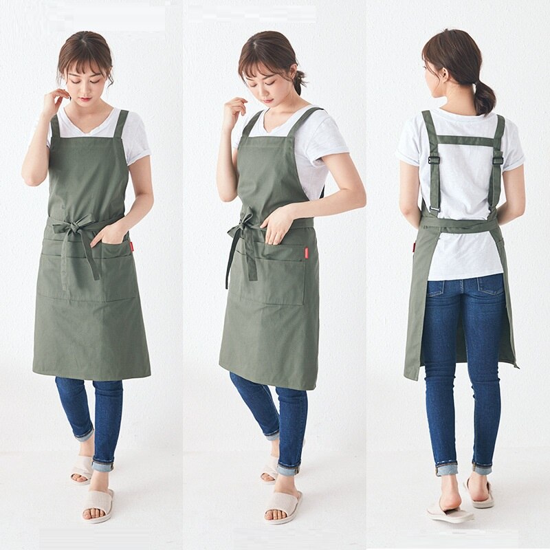Cotton Apron with Pocket for Chores