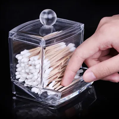 Cotton Bud Holder Clear Acrylic Dispenser Cotton Bud Holder Clear Acrylic Dispenser