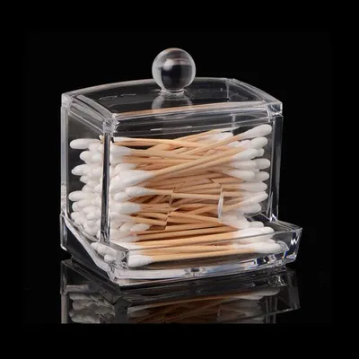 Cotton Buds Storage Transparent Holder Cotton Buds Storage Transparent Holder