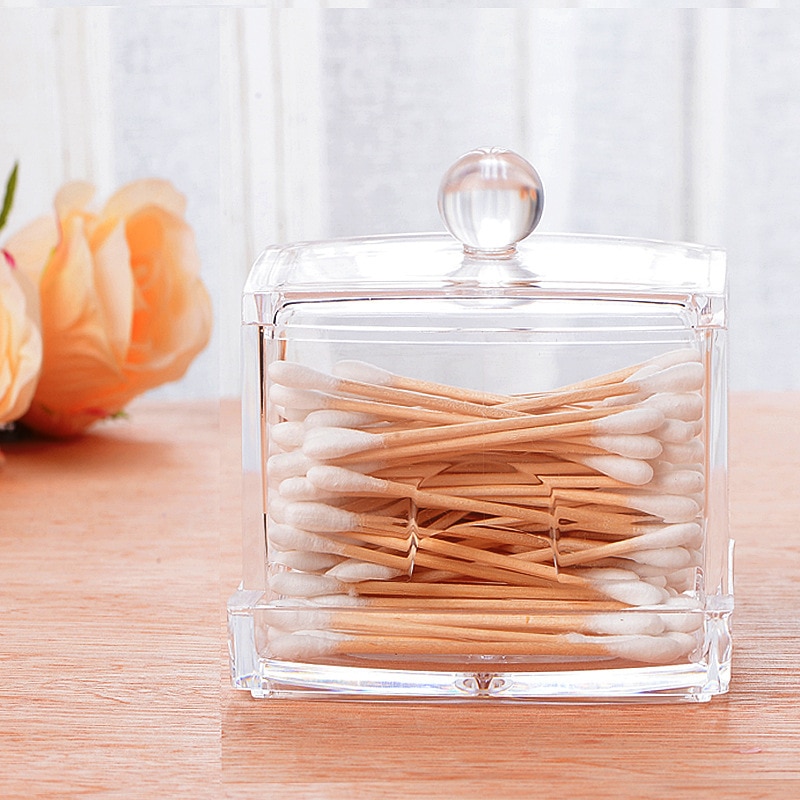 Cotton Buds Storage Transparent Holder Cotton Buds Storage Transparent Holder