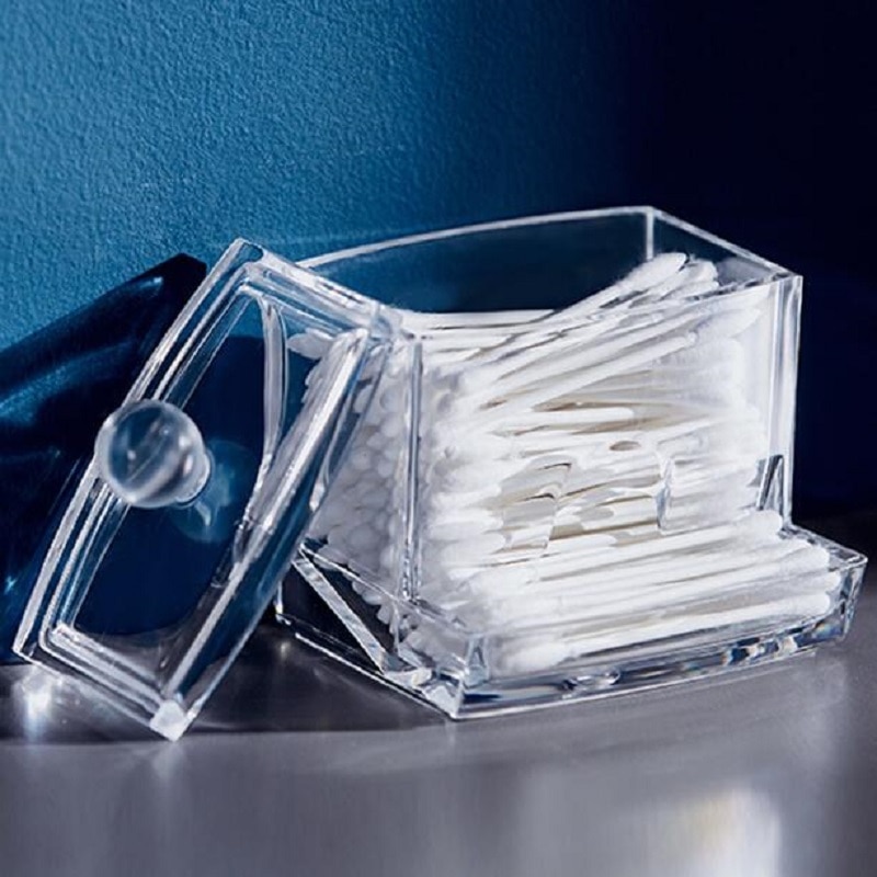 Cotton Buds Storage Transparent Holder Cotton Buds Storage Transparent Holder