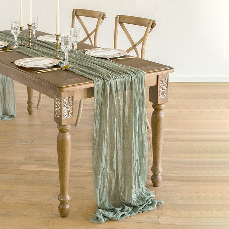Cotton Cheesecloth Gauze Table Runner