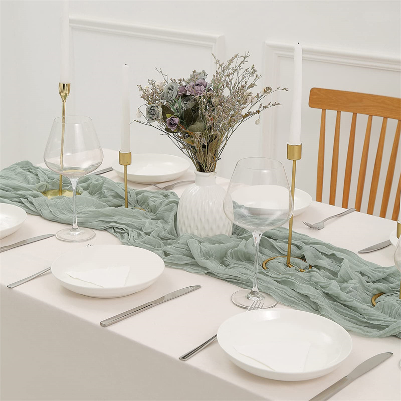 Cotton Cheesecloth Gauze Table Runner