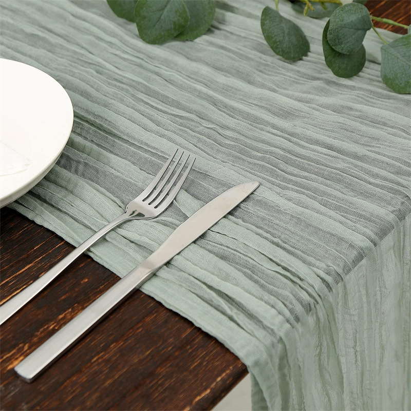 Cotton Cheesecloth Gauze Table Runner