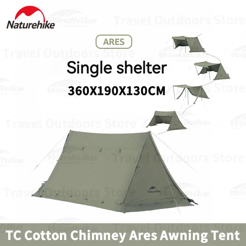 Cotton Chimney Awning Tent Camping Single Treking Tent Multiple Modes Outdoor Portable Hiking Tent Shelter Tents Cotton Chimney Awning Tent Camping Single Treking Tent Multiple Modes Outdoor Portable Hiking Tent Shelter Tents