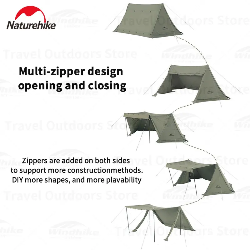 Cotton Chimney Awning Tent Camping Single Treking Tent Multiple Modes Outdoor Portable Hiking Tent Shelter Tents Cotton Chimney Awning Tent Camping Single Treking Tent Multiple Modes Outdoor Portable Hiking Tent Shelter Tents