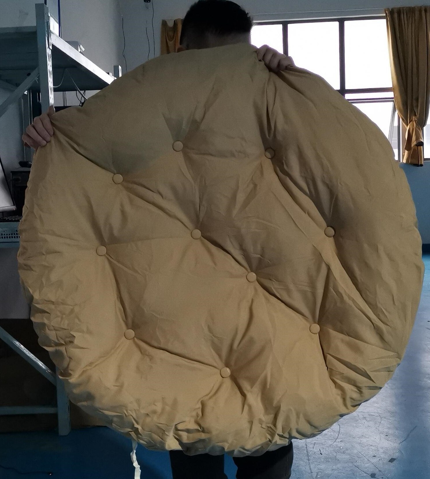 Cotton Egg Chair Cushion with Pillow