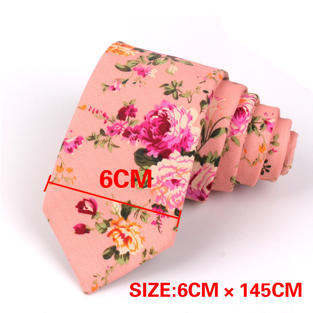 Cotton Fabric Floral Neck Tie Cotton Fabric Floral Neck Tie