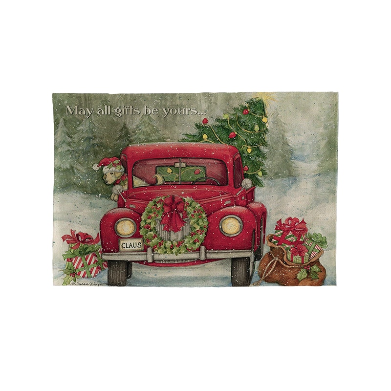 Cotton Linen Christmas Table Mat