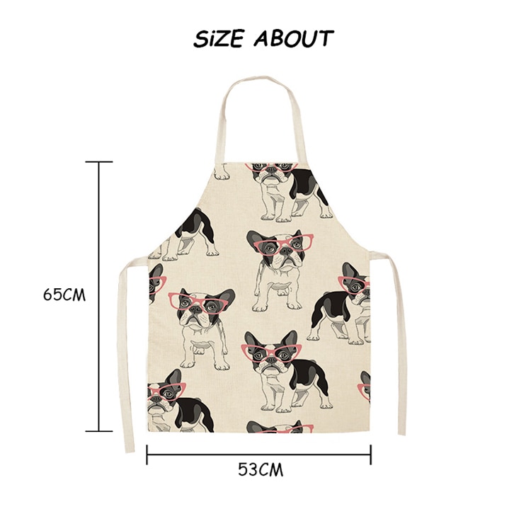 Cotton Linen Kitchen Dog Apron