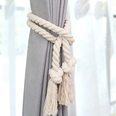 Cotton Linen Rope Tie Backs (2pcs) Cotton Linen Rope Tie Backs (2pcs)