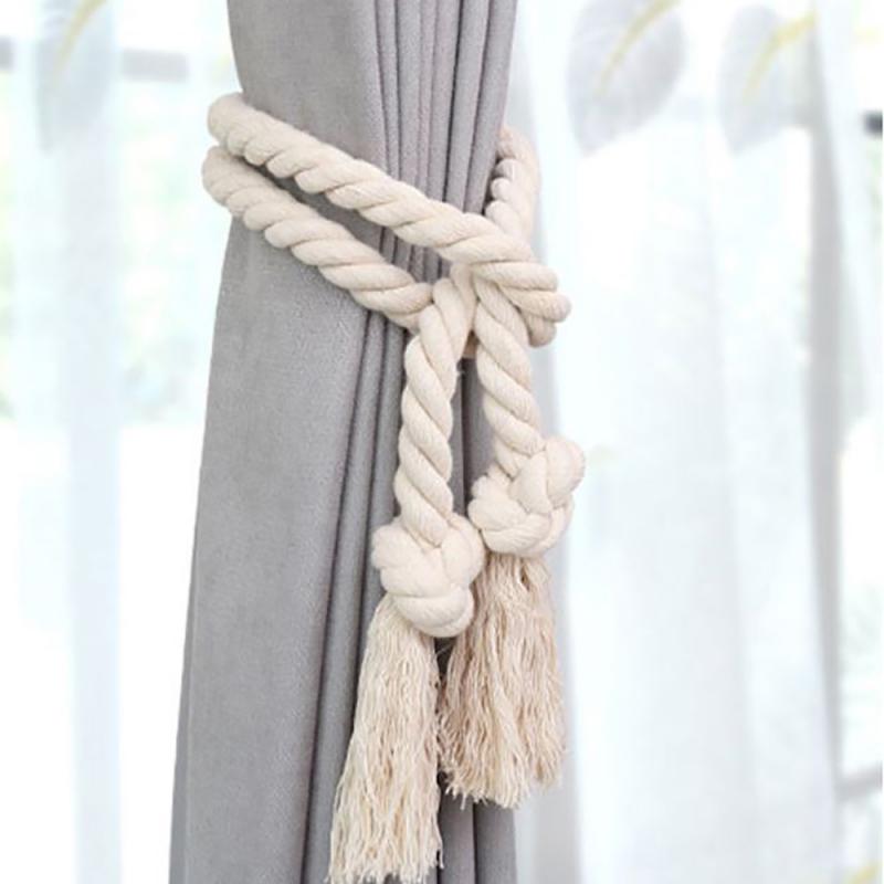 Cotton Linen Rope Tie Backs (2pcs)