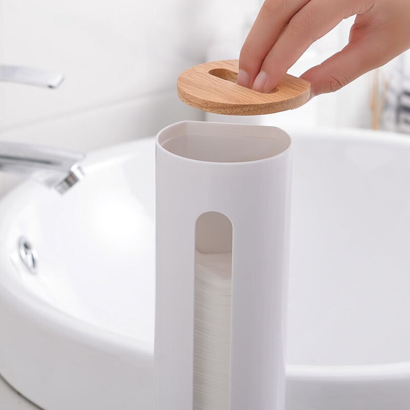 Cotton Pad Holder Wall-Mount Dispenser Cotton Pad Holder Wall-Mount Dispenser