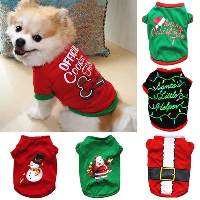 Cotton Pet Clothing Dog Christmas Shirt Cotton Pet Clothing Dog Christmas Shirt