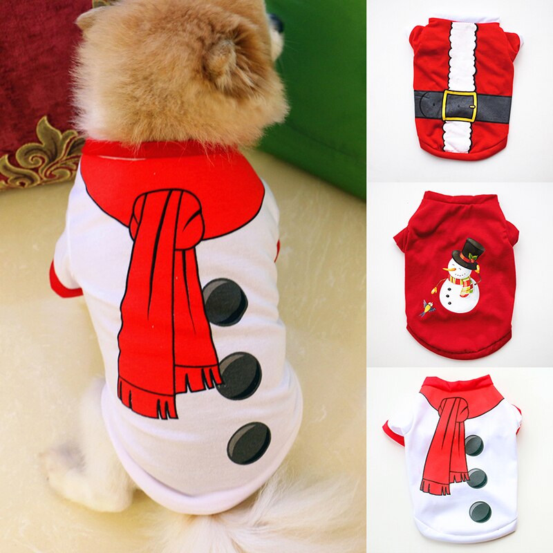 Cotton Pet Clothing Dog Christmas Shirt Cotton Pet Clothing Dog Christmas Shirt