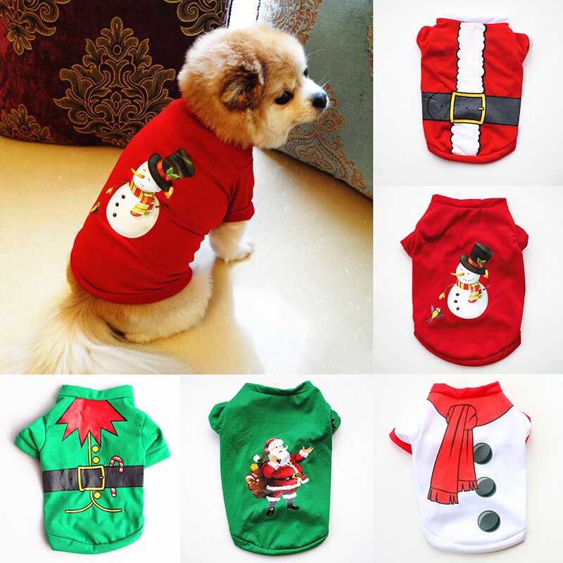 Cotton Pet Clothing Dog Christmas Shirt Cotton Pet Clothing Dog Christmas Shirt