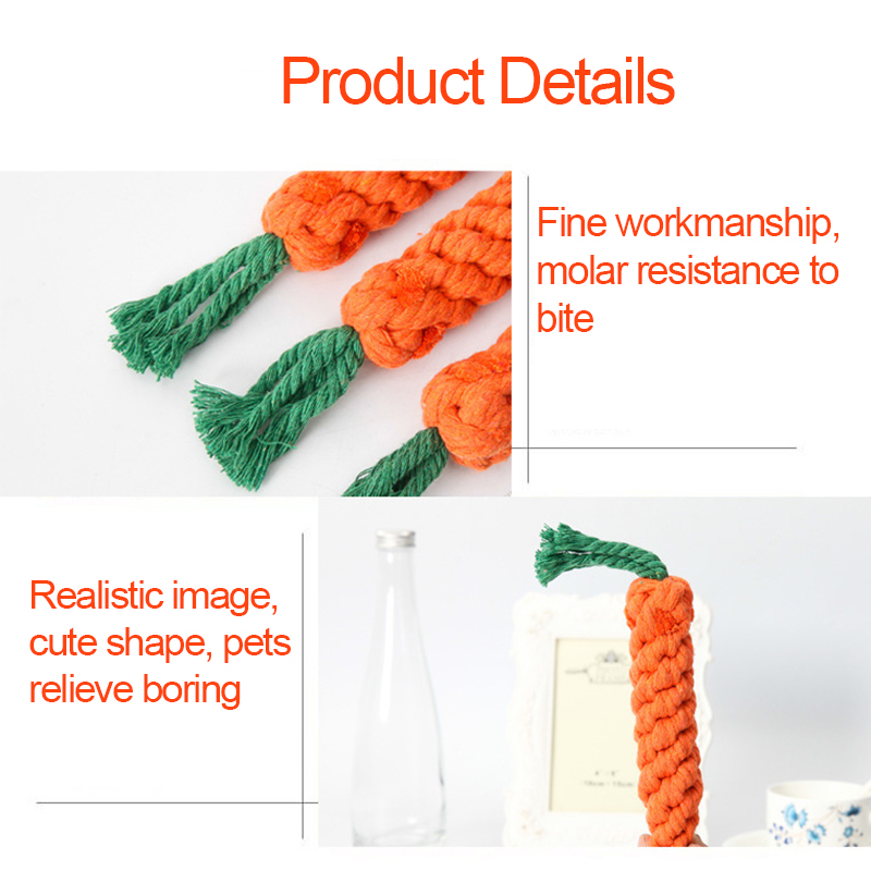 Cotton Rope Carrot Toy for Dogs