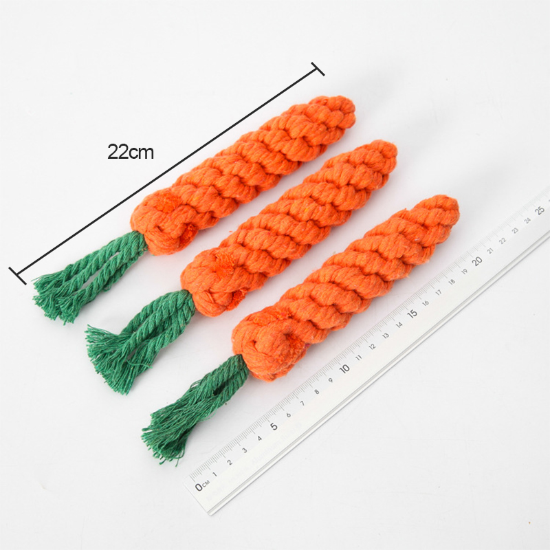 Cotton Rope Carrot Toy for Dogs