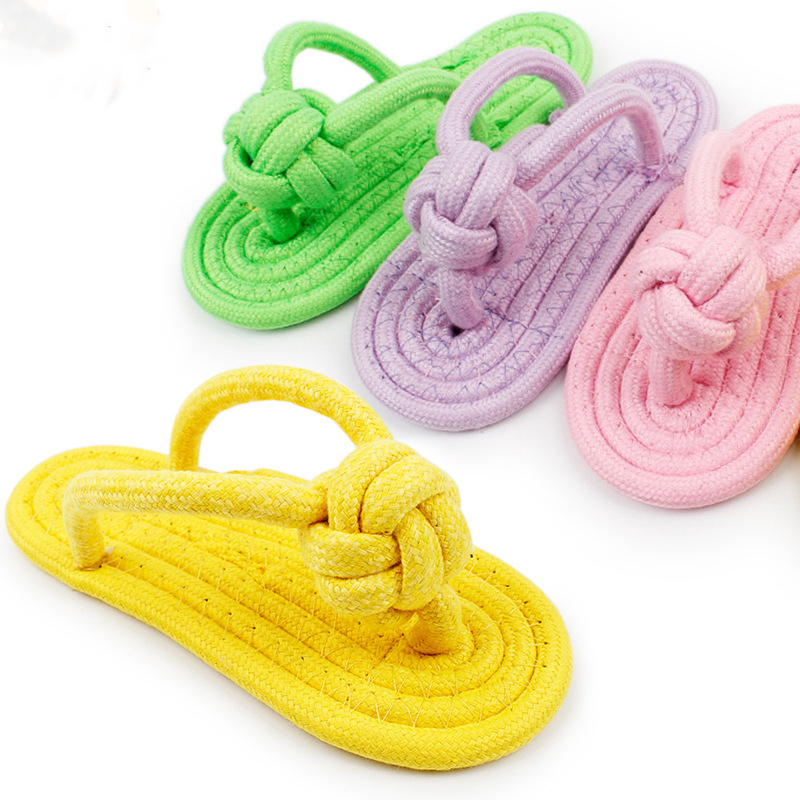 Cotton Rope Dog Slipper Toy Cotton Rope Dog Slipper Toy