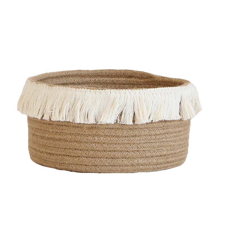 Cotton Rope Eco Friendly Tassel Basket