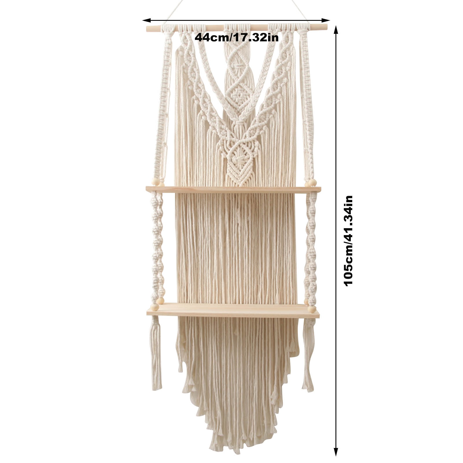 Cotton Rope Macrame Wall Hanging Shelf Cotton Rope Macrame Wall Hanging Shelf