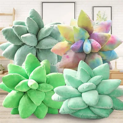 Cotton Succulent Plush Throw Pillow Cotton Succulent Plush Throw Pillow