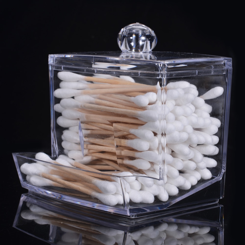 Cotton Swab Holder Acrylic Container Cotton Swab Holder Acrylic Container