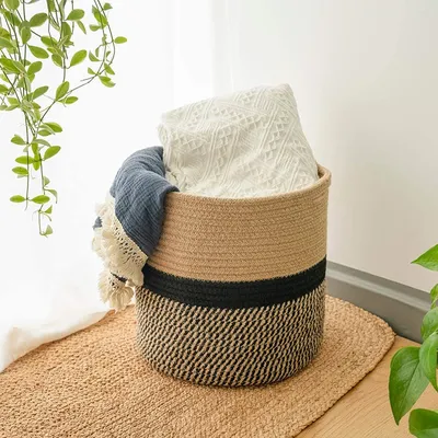 Cotton Woven Basket Home Decor