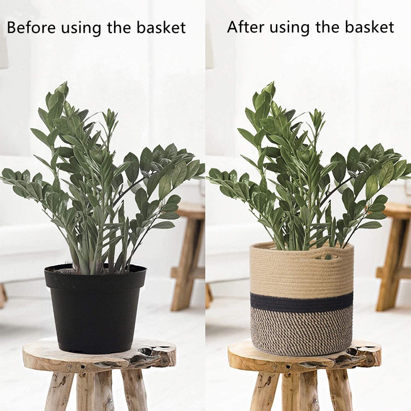 Cotton Woven Basket Home Decor