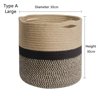 Cotton Woven Basket Home Decor