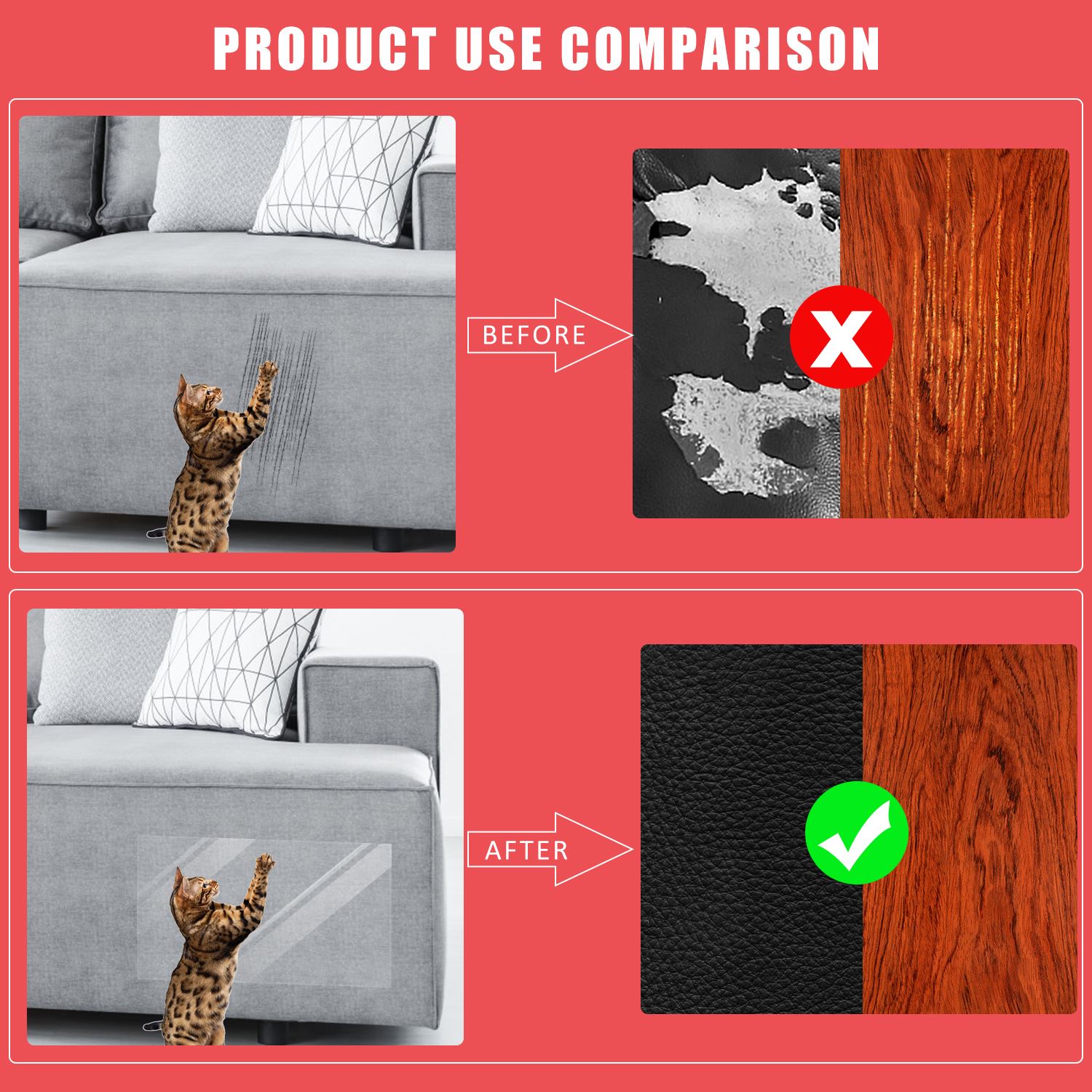 Couch Scratch Guard Protective Film (10 pcs)