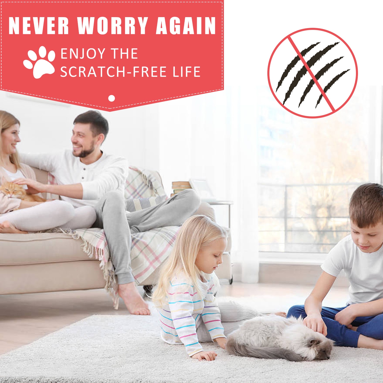 Couch Scratch Guard Protective Film (10 pcs)
