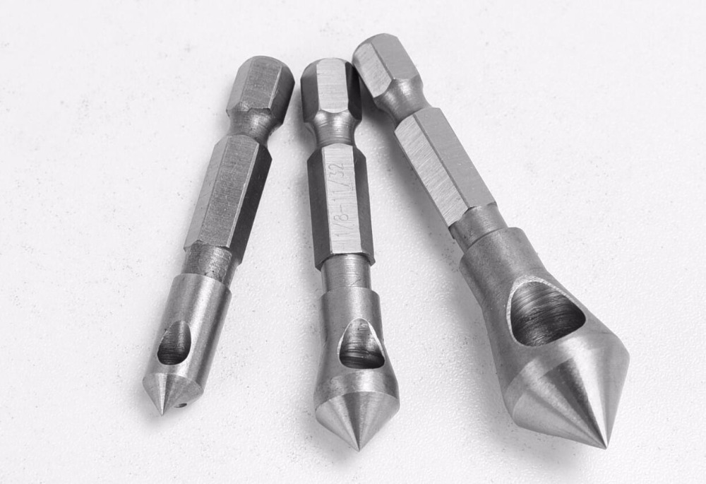 Countersink Drill Bit Oblique Chamfering Tool (Set of 3) Countersink Drill Bit Oblique Chamfering Tool (Set of 3)