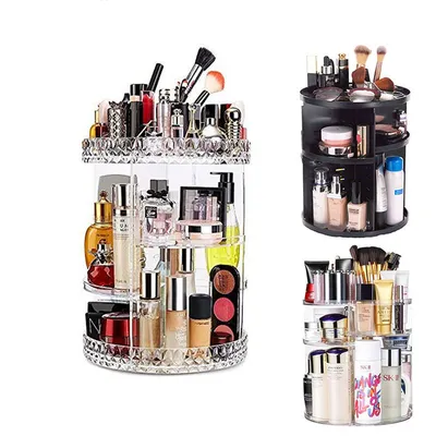 Countertop Makeup Organizer Rotating Rack