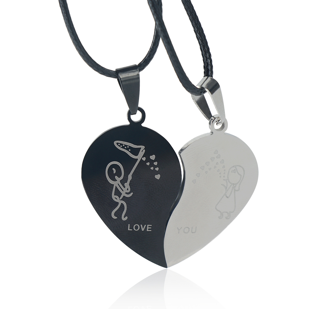 Couple Heart Necklaces Jewelry For Lovers Couple Heart Necklaces Jewelry For Lovers