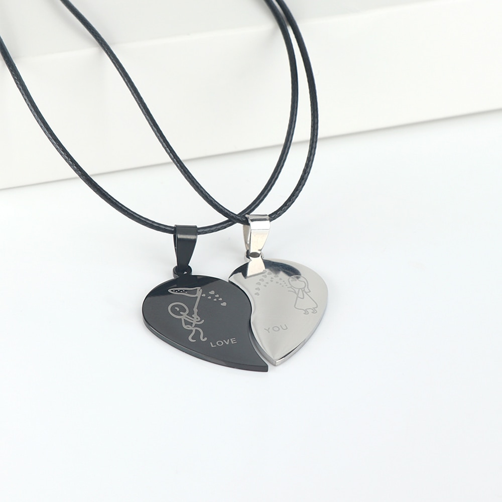 Couple Heart Necklaces Jewelry For Lovers Couple Heart Necklaces Jewelry For Lovers