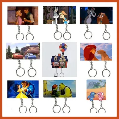 Couple Keychain Hanger Wall Key Holder Home Decor Cartoon Kawaii Key Pendant Backpack Key Ring Storage Rack For Lover Couple Keychain Hanger Wall Key Holder Home Decor Cartoon Kawaii Key Pendant Backpack Key Ring Storage Rack For Lover