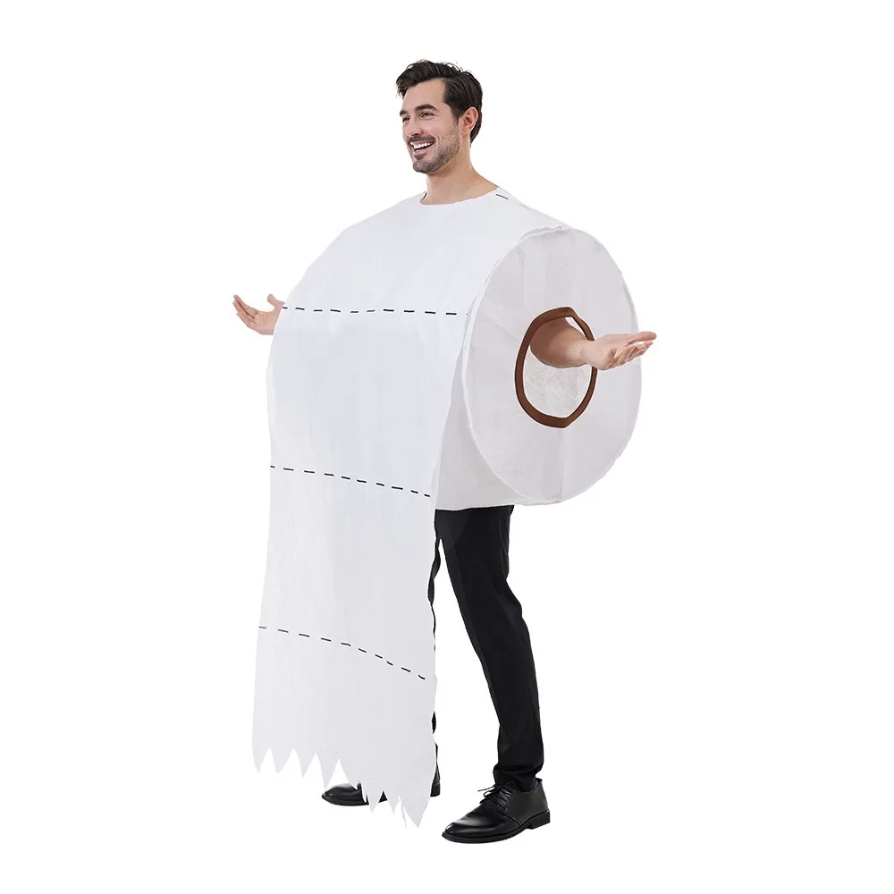 Couple Spoof Toilet Paper Cosplay Costume Toilet Paper Cosplay Makeup Ball Stage Birthday Party Halloween Costume for Couple Spoof Toilet Paper Cosplay Costume Toilet Paper Cosplay Makeup Ball Stage Birthday Party Halloween Costume for