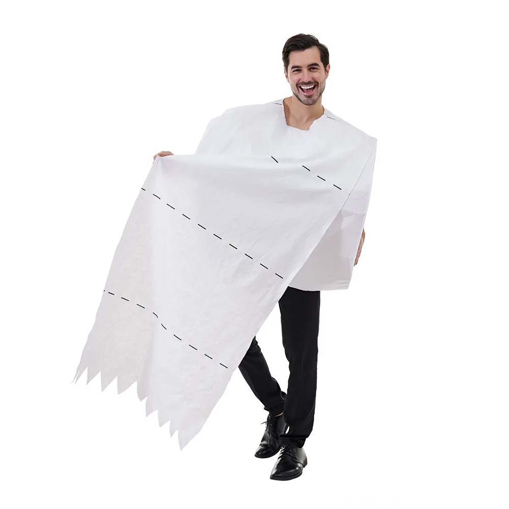 Couple Spoof Toilet Paper Cosplay Costume Toilet Paper Cosplay Makeup Ball Stage Birthday Party Halloween Costume for Couple Spoof Toilet Paper Cosplay Costume Toilet Paper Cosplay Makeup Ball Stage Birthday Party Halloween Costume for