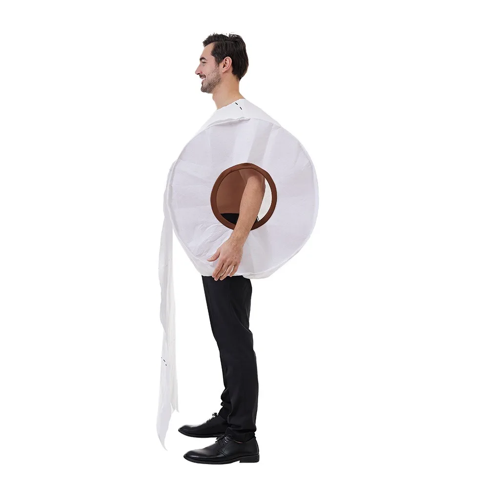Couple Spoof Toilet Paper Cosplay Costume Toilet Paper Cosplay Makeup Ball Stage Birthday Party Halloween Costume for Couple Spoof Toilet Paper Cosplay Costume Toilet Paper Cosplay Makeup Ball Stage Birthday Party Halloween Costume for