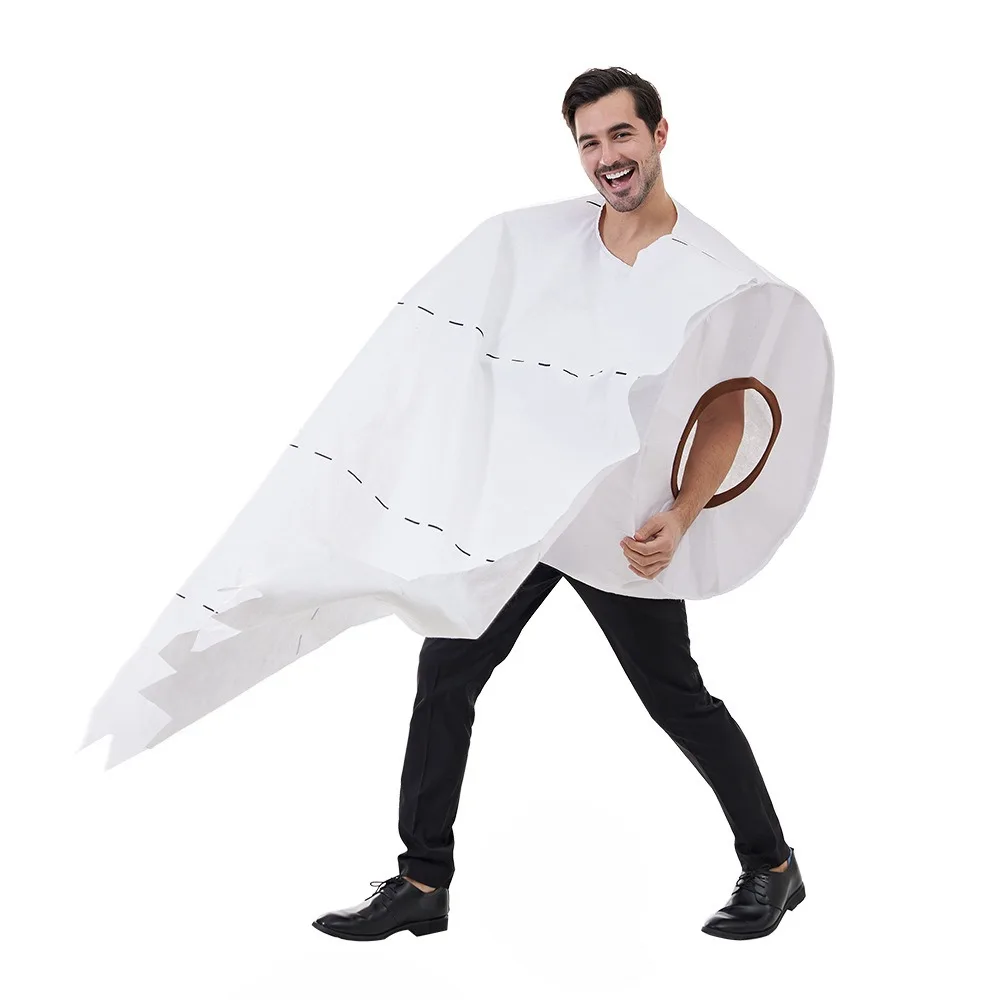 Couple Spoof Toilet Paper Cosplay Costume Toilet Paper Cosplay Makeup Ball Stage Birthday Party Halloween Costume for Couple Spoof Toilet Paper Cosplay Costume Toilet Paper Cosplay Makeup Ball Stage Birthday Party Halloween Costume for