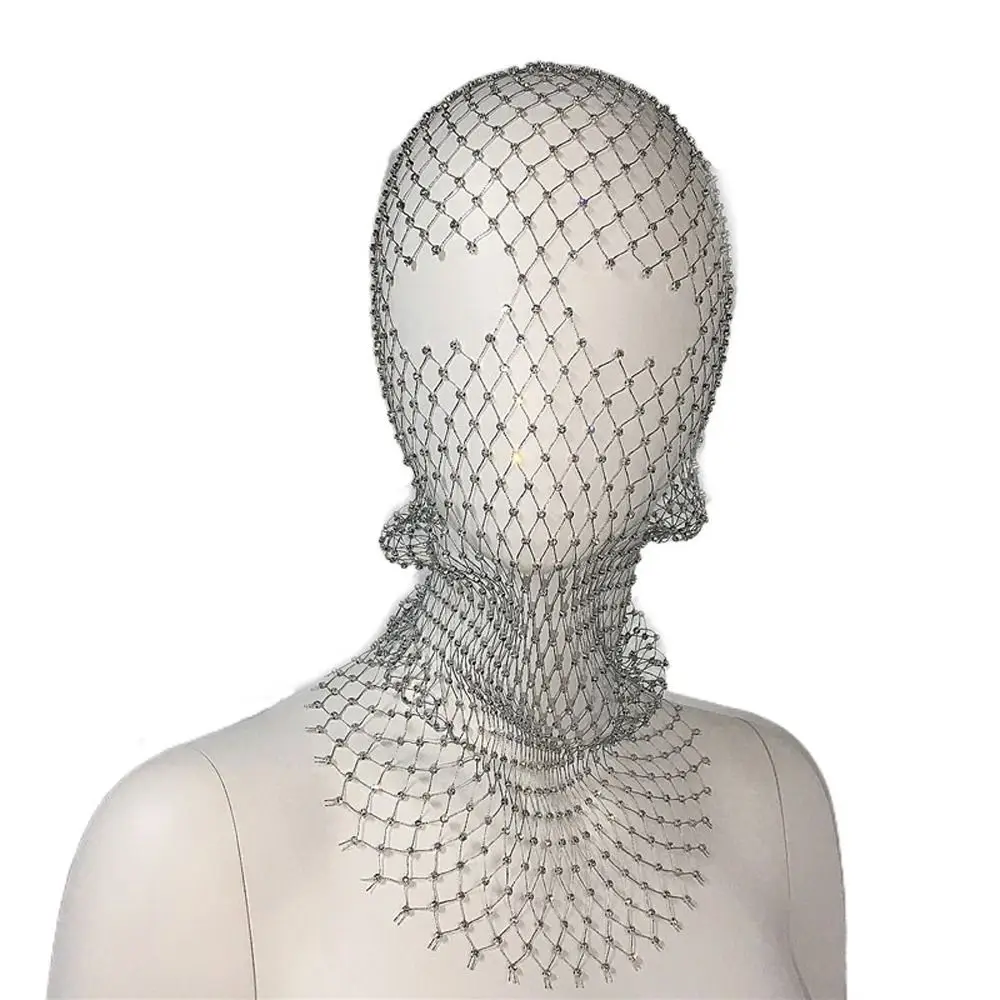 Cover Zircon Mask Turban Hat Hair Snood Net Crystal Head Mask Rhinestone Mesh Veil Diamond Headwrap Fishnet Headhood Cover Zircon Mask Turban Hat Hair Snood Net Crystal Head Mask Rhinestone Mesh Veil Diamond Headwrap Fishnet Headhood