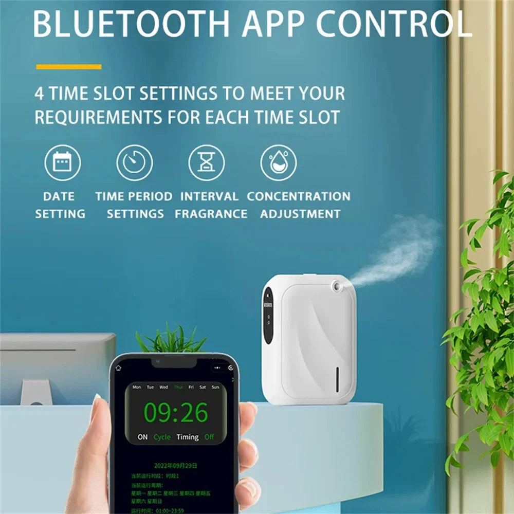 Coverage 200m³ Scent Machine Hotel Aroma Diffuser Wall Mounted Essential Oil Diffuser For Home Fragrance Bluetooth APP Coverage 200m³ Scent Machine Hotel Aroma Diffuser Wall Mounted Essential Oil Diffuser For Home Fragrance Bluetooth APP
